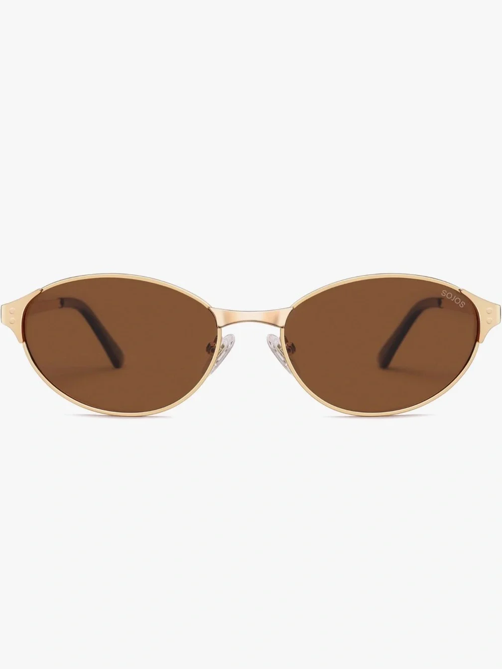 SOJOS Gold Frame Brown Lens Cat-Eye Sunglasses - Women